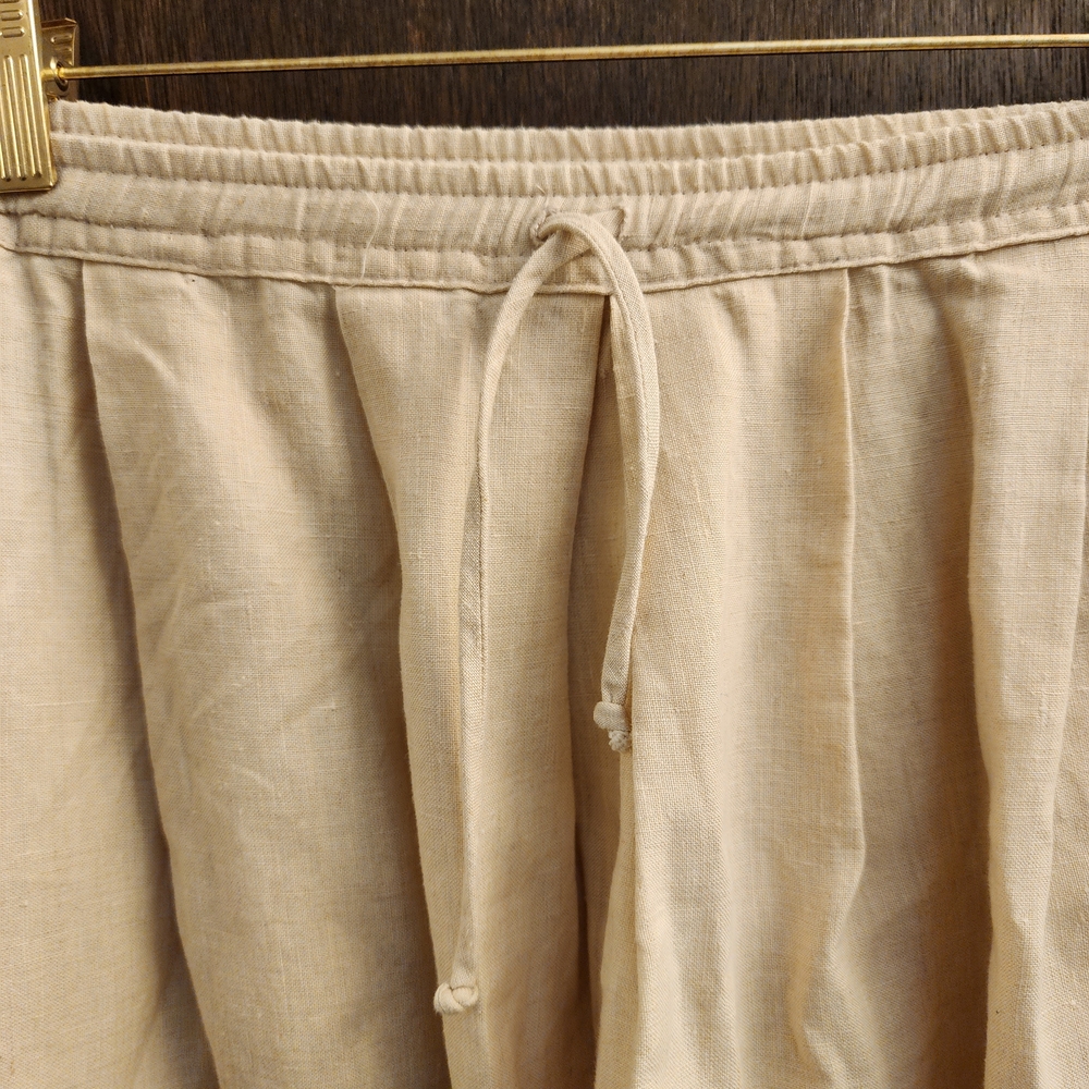 Vintage AKA Los Angeles Linen Drawstring Maxi Skirt XXL
